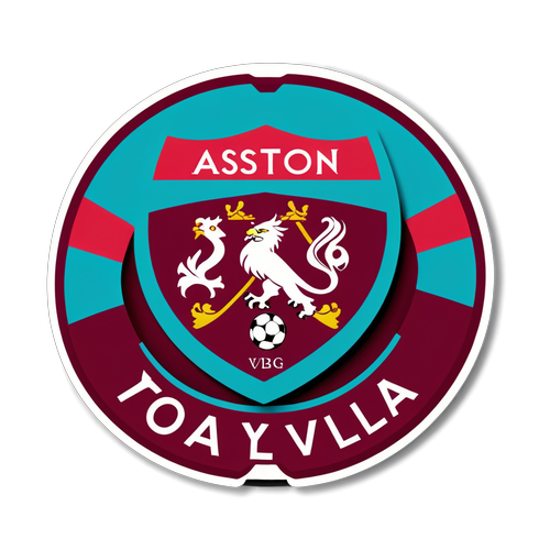 Adesivo a Tema Calcio per la Partita Aston Villa-Liverpool