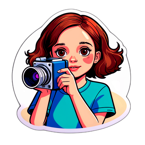 Trendig klistermärke med Maya Hawke