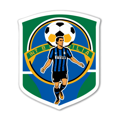 İtalya Futbol Sahnesi: Inter Milan Amblemli Sticker