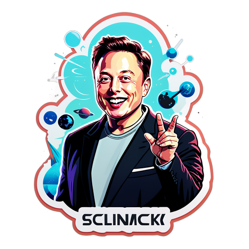 Sticker cu Elon Musk și Inovațiile Sale