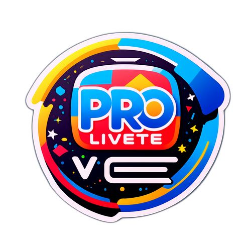 Sticker modern cu logo Pro TV Live