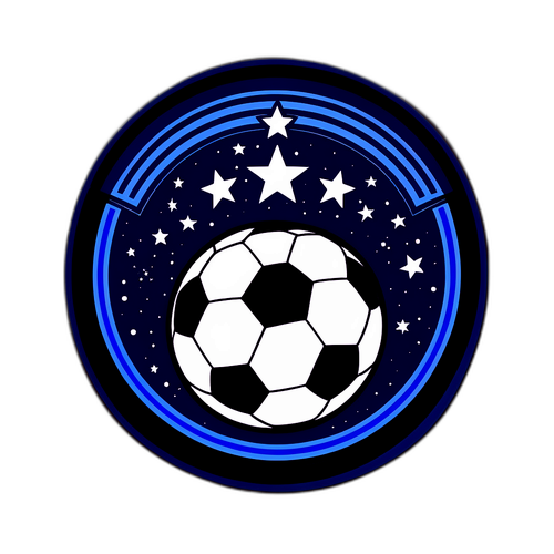 Céu Noturno com Estrelas e Logo do Futebol Português