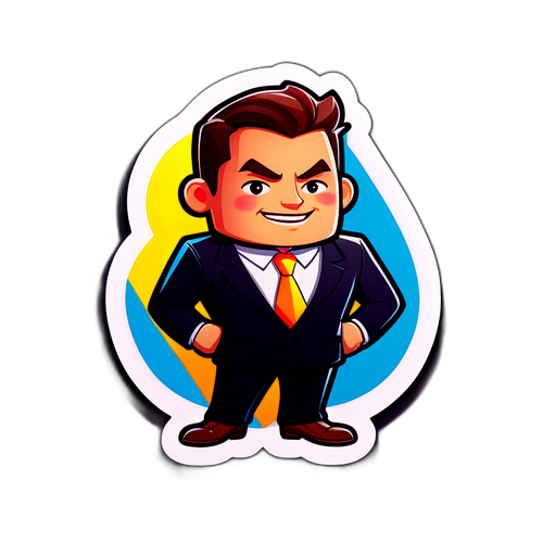 CEOキャラクターのステッカー