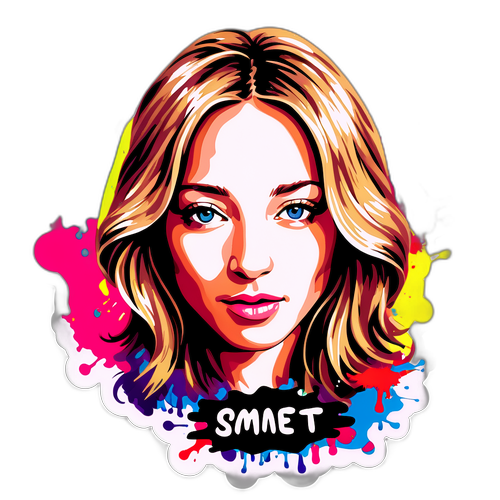 Sticker van Laura Smet met Artistieke Uiterlijk