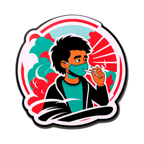 马尔代夫无烟文化贴纸设计