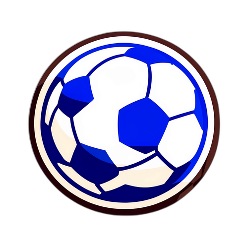 Dinamik Tasarım: Mavi ve Beyaz Renklerde Futbol Topu