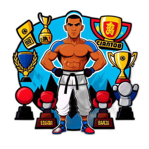 Edson Barboza w stylu kreskówkowym