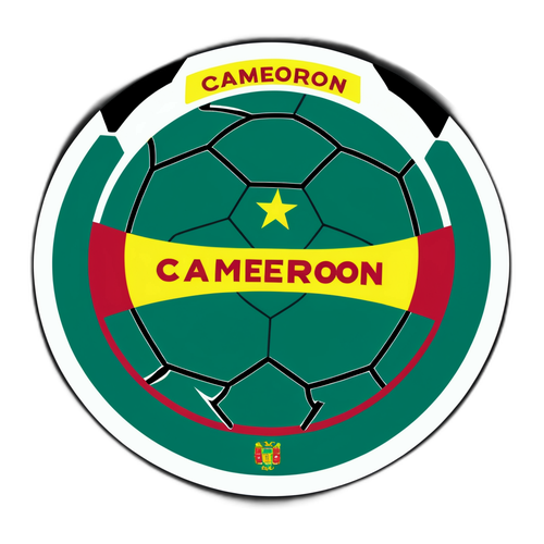 Hình ảnh bóng đá với đường biên, có chữ 'Cameroon vs'