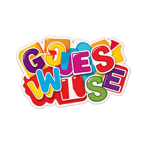 Stiker Wordle Berwarna-warni