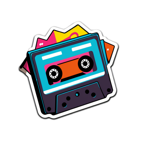Retro 80-talls Kassettesticker