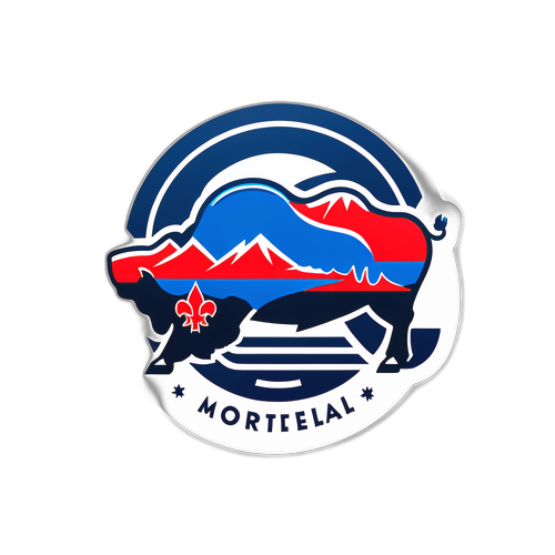 Стикер с командами спортa Буффало и Монреаля