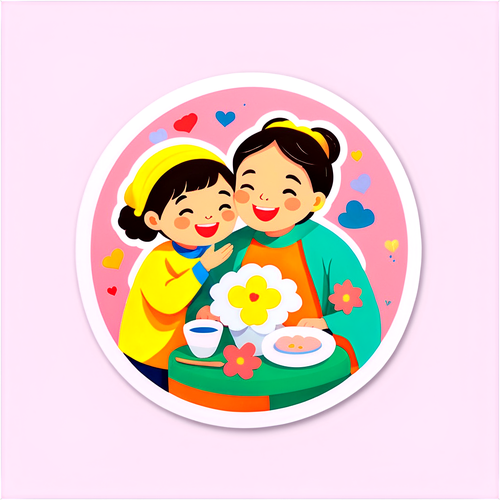 Sticker mẹ Bé Bắp