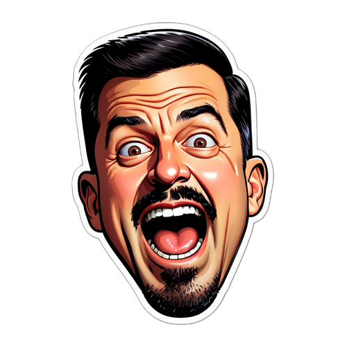 Jimmy Kimmel Eğlenceli Yüz İfadesi Sticker'ı