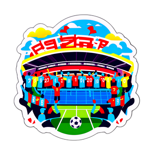 Estádio Vibrante com Torcedores