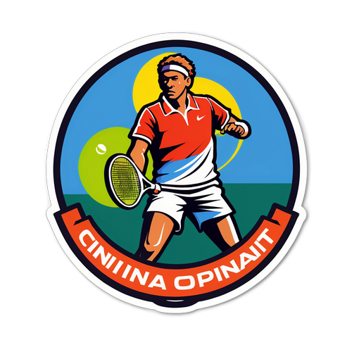 Sticker Cincinnati Open: Aksi Tenis Dinamik