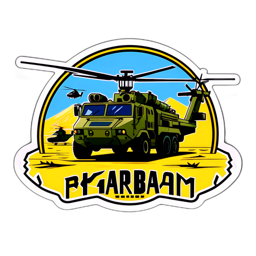 Bagram Üssü Askeri Araçlar Sticker Tasarımı