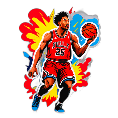 Illustration d'un joueur de basketball en pleine action