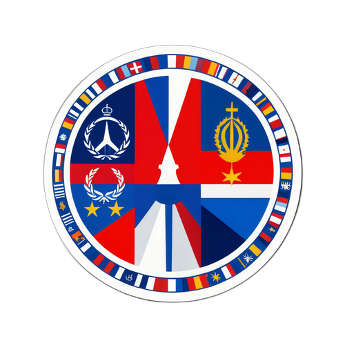 Стикер, символизирующий Францию и НАТО