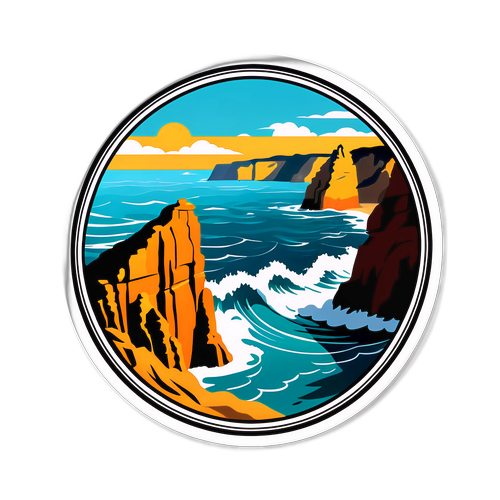 Sticker peisaj cu coasta Portugaliei