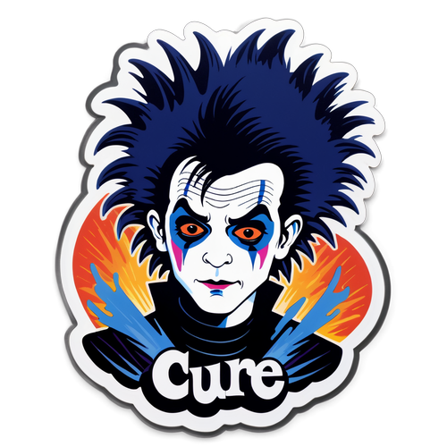 Reis tilbake til 80-tallet med denne utrolige The Cure klistremerket: En nostalgisk hyllest til den ikoniske musikken!