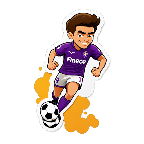 Jugadores de fútbol divertidos y dinámicos de Fiorentina