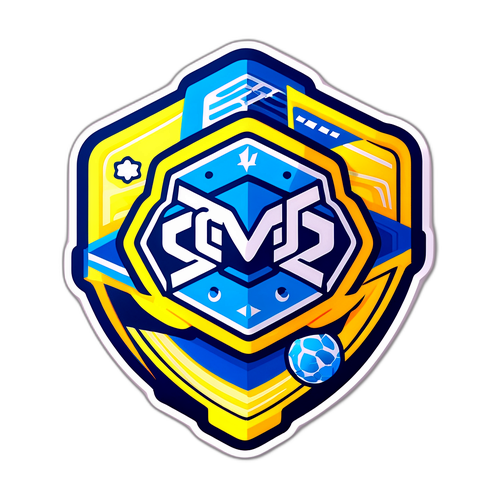 Sticker Vibrante: Fusão dos Logotipos Remo e Avaí