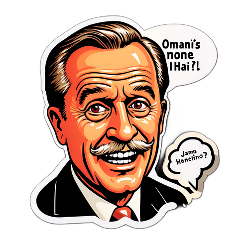 Retro Sticker von Heinz Hoenig mit humorvollem Dialog