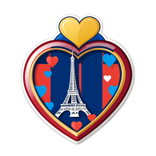 Paris SG Emblem mit Herzen