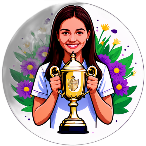 Emma Raducanu mit Wimbledon-Trophäe