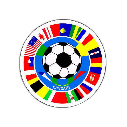 Diseño de una calcomanía representando los Clasificatorios de Concacaf