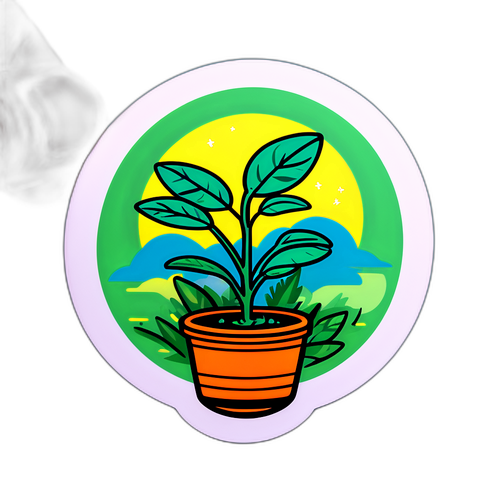 Naklejka z motywem rośliny i Tomasza Leppera