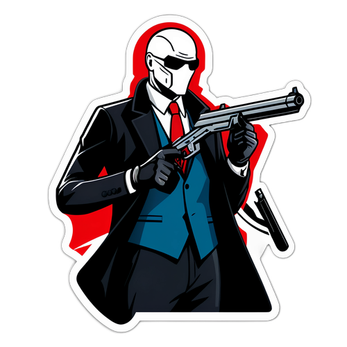 Sticker cu un asasin elegant