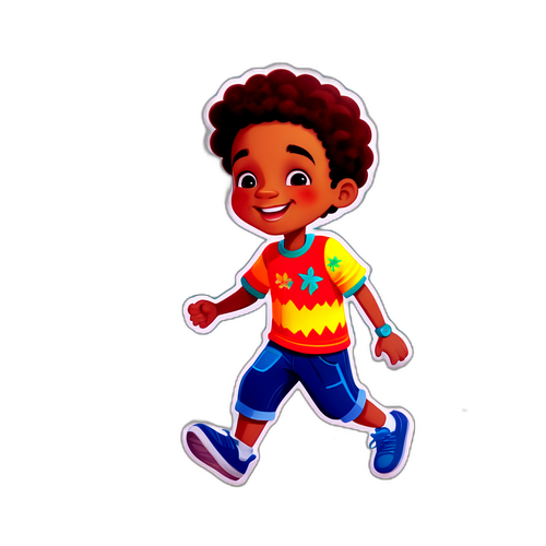 En sjarmerende illustrasjon av Mary Cosbys sønn i en livlig park