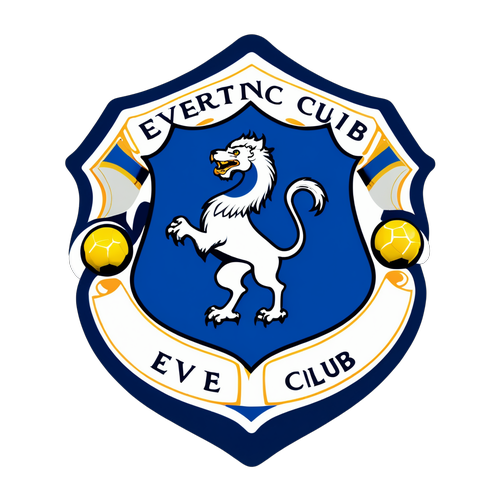 Stiker Gaya Vintage Lambang Everton Football Club