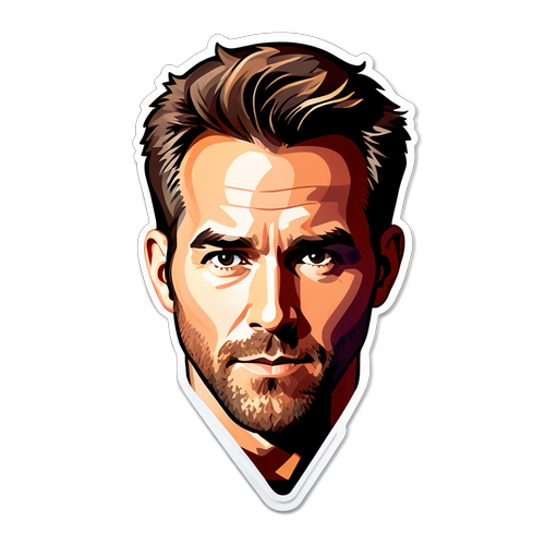 Minimalist Sticker af Ryan Reynolds