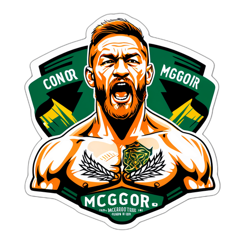 Autocollant mettant en avant les meilleurs moments de Conor McGregor en MMA