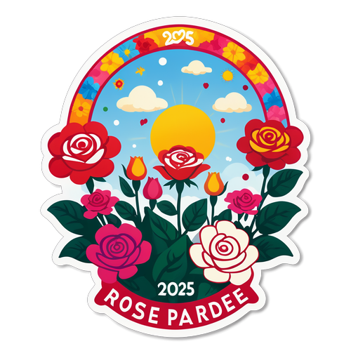 Whimsical Rose Parade 2025 Sticker