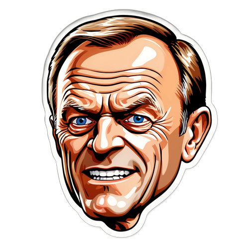 Politikai karikatúra Donald Tusk-ról