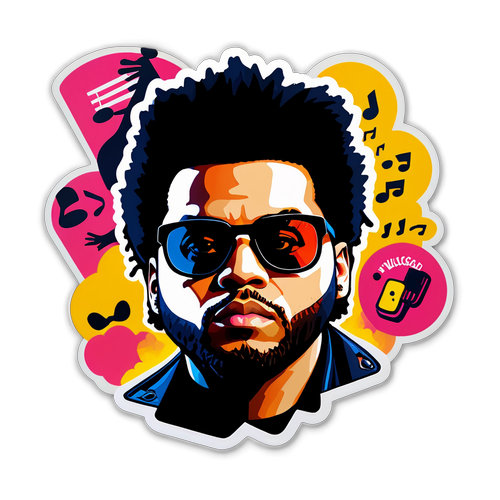 Portrait stylisé de The Weeknd