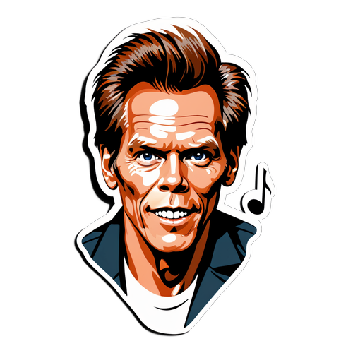 Adesivo creativo di Kevin Bacon