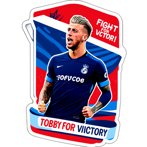 Sticker met een portret van Toby Alderweireld