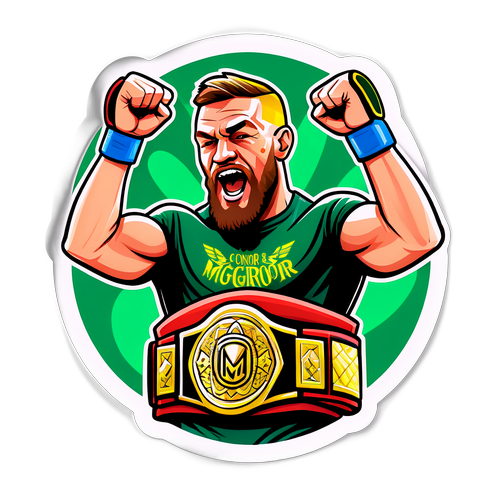 Konstnärlig klistermärke av Conor McGregor