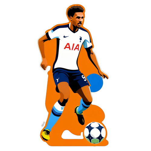 En fræk illustration af en Tottenham Hotspur-spiller