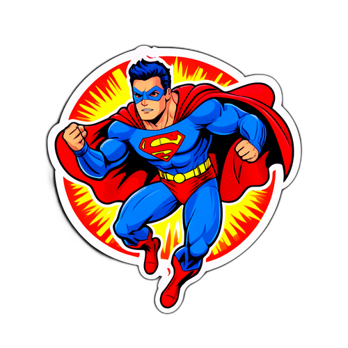 शानदार सुपरहीरो स्टिकर