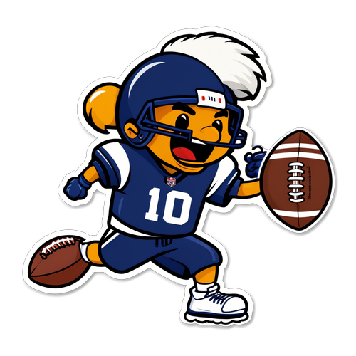 Score Big with This Fun College Football Sticker: Perfect for Every Fan!