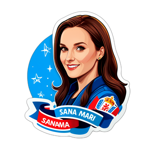 Sanna Marinin innostava tapahtumasticker