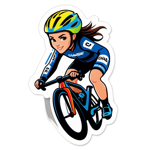 Chase Your Dreams: Kristen Faulkner's Epic Ride - A Sticker That Inspires Ultimate Motivation!