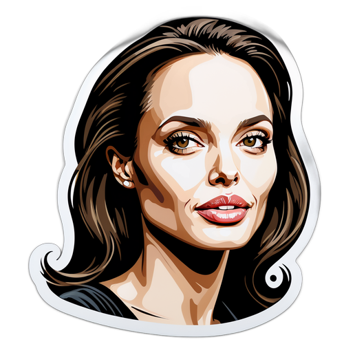 Stylizovaný portrét Angeliny Jolie