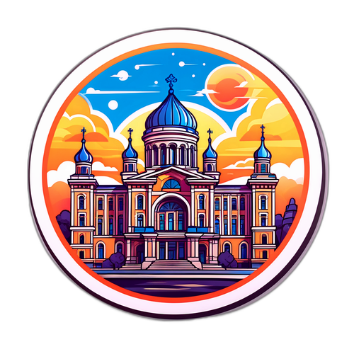 Атмосферна наклейка зображення Волгограда