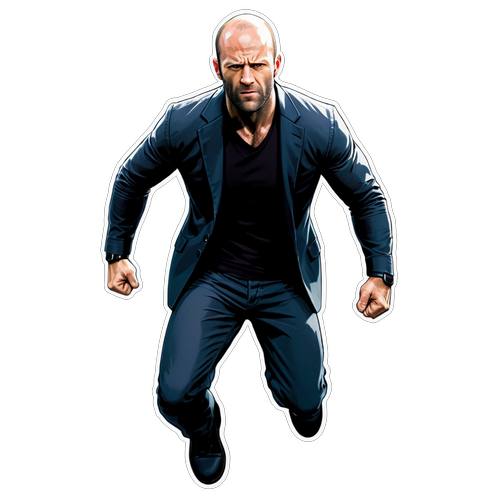 Actiepose van Jason Statham